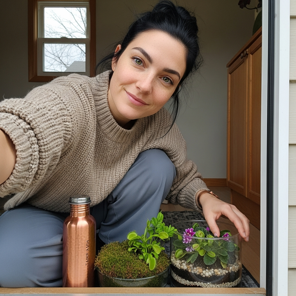 Creating Open-Top Terrariums with Cushion Moss, Ferns, and More