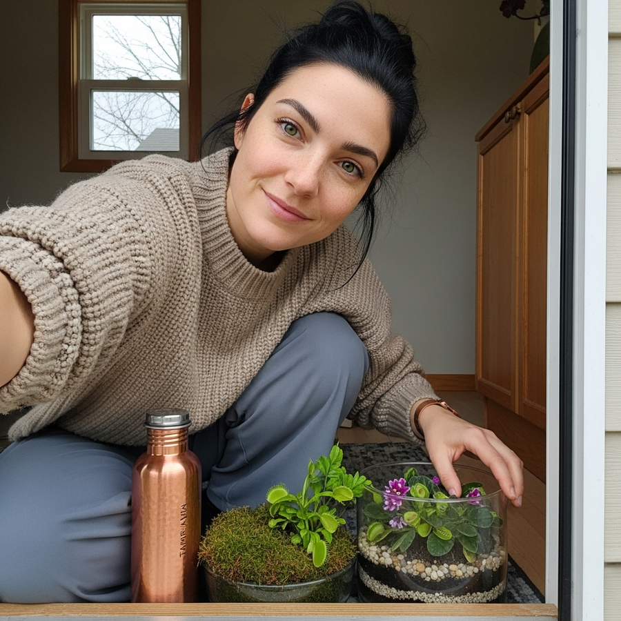 Creating Open-Top Terrariums with Cushion Moss, Ferns, and More