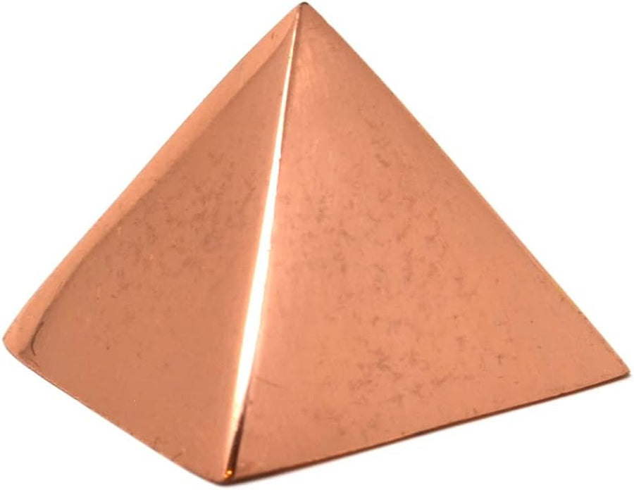 Solid Copper Pyramid 1.25In Giza Shaped for Meditation, Body Healing, Reiki Balancing Chakras, Crystal Recharging, Focused Energy