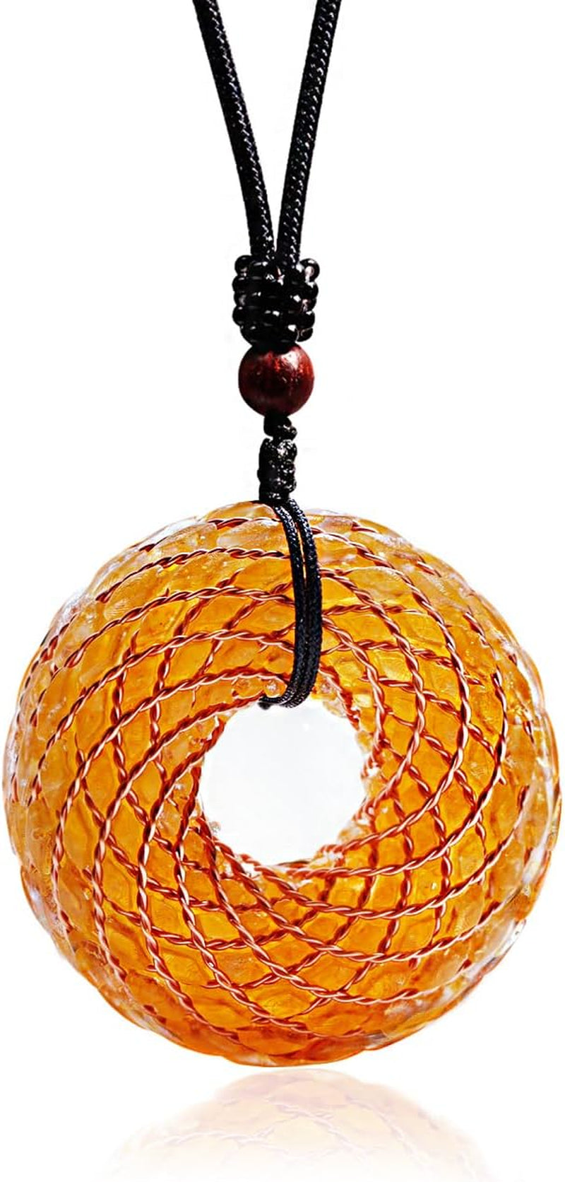 Rodin Coil & Orgone Pendant Necklace for Meditation, Reiki Energy Necklace, Chakra Balancing, Spiritual Protection